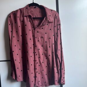 Men's Pink Polka Dot Shirt